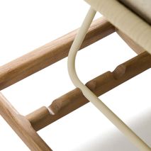 Ligstoel ALIPA - Acaciahout / Donkergrijs KAV O00489RO12