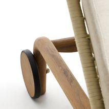 Ligstoel ALIPA - Acaciahout / Donkergrijs KAV O00489RO12