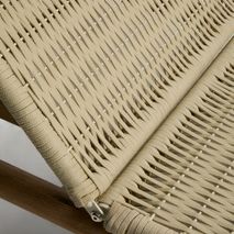 Ligstoel ALIPA - Acaciahout / Donkergrijs KAV O00489RO12