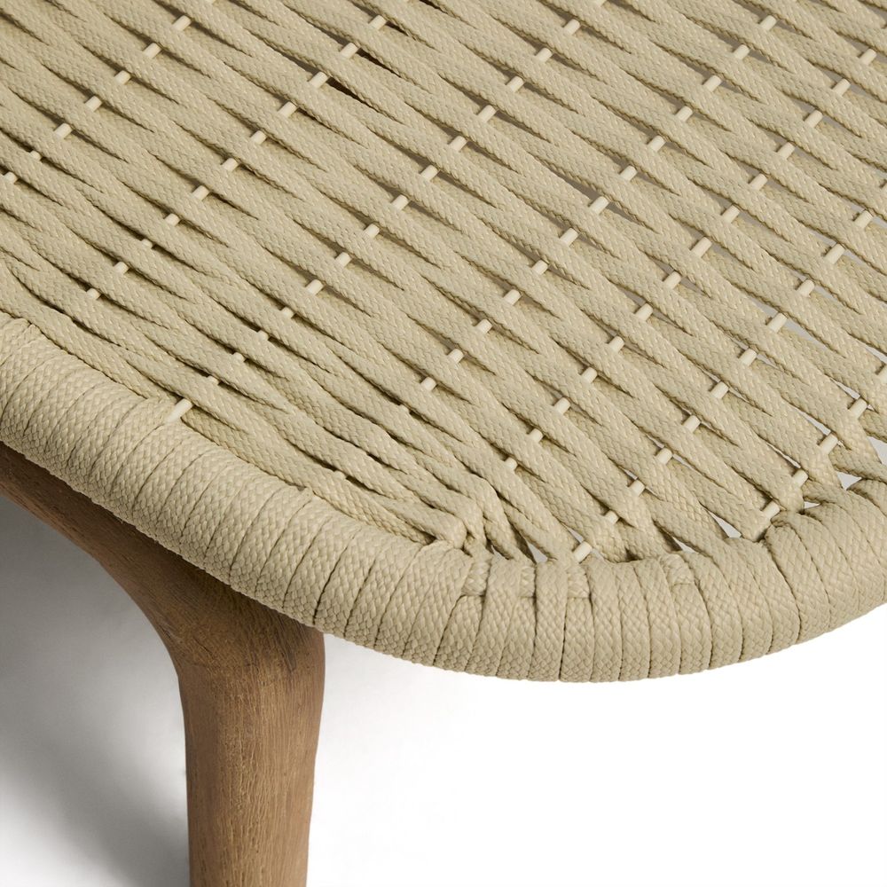 Ligstoel ALIPA - Acaciahout / Donkergrijs KAV O00489RO12