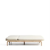 Tweepersoons ligstoel ALIPA - Acaciahout / Ecru KAV O00490RO12