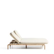 Tweepersoons ligstoel ALIPA - Acaciahout / Ecru KAV O00490RO12