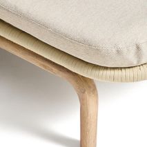Tweepersoons ligstoel ALIPA - Acaciahout / Ecru KAV O00490RO12