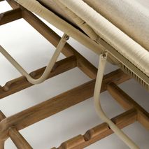 Tweepersoons ligstoel ALIPA - Acaciahout / Ecru KAV O00490RO12