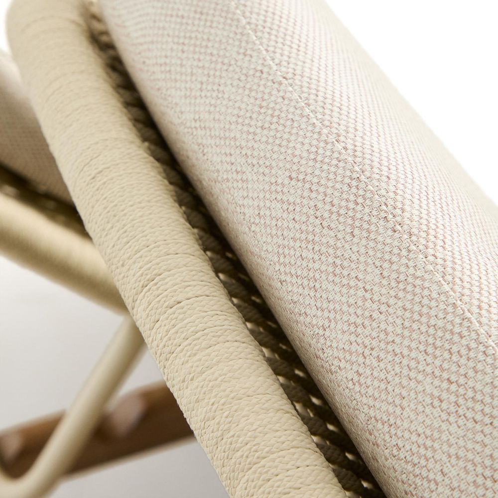 Tweepersoons ligstoel ALIPA - Acaciahout / Ecru KAV O00490RO12