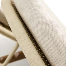 Tweepersoons ligstoel ALIPA - Acaciahout / Ecru KAV O00490RO12