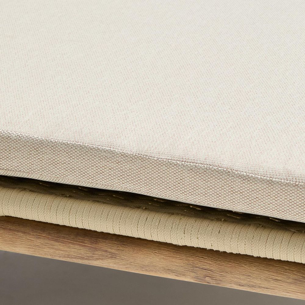 Tweepersoons ligstoel ALIPA - Acaciahout / Ecru KAV O00490RO12