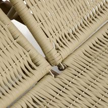Tweepersoons ligstoel ALIPA - Acaciahout / Ecru KAV O00490RO12