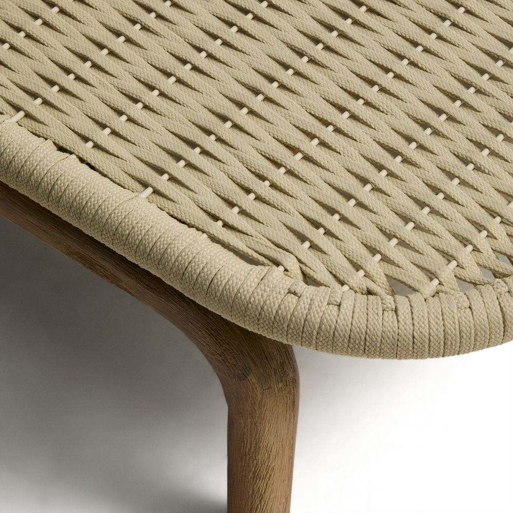 Tweepersoons ligstoel ALIPA - Acaciahout / Ecru KAV O00490RO12