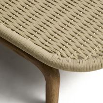 Tweepersoons ligstoel ALIPA - Acaciahout / Ecru KAV O00490RO12