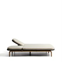 Tweepersoons ligstoel ALIPA - Acaciahout / Ecru KAV O00490RO15