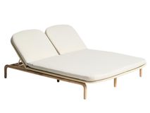 Tweepersoons ligstoel ALIPA - Acaciahout / Ecru KAV O00490RO12
