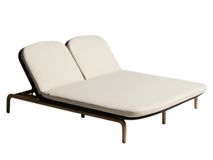 Tweepersoons ligstoel ALIPA - Acaciahout / Ecru KAV O00490RO15