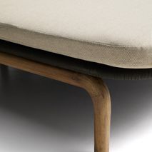 Tweepersoons ligstoel ALIPA - Acaciahout / Ecru KAV O00490RO15