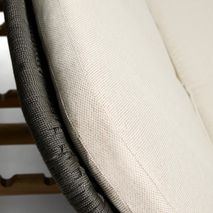 Tweepersoons ligstoel ALIPA - Acaciahout / Ecru KAV O00490RO15