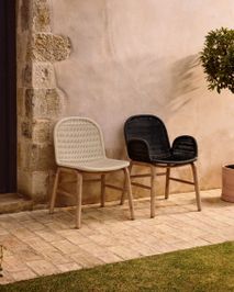 Tuinstoel ALIPA - Ecru/Massief acaciahout KAV O00321RO15