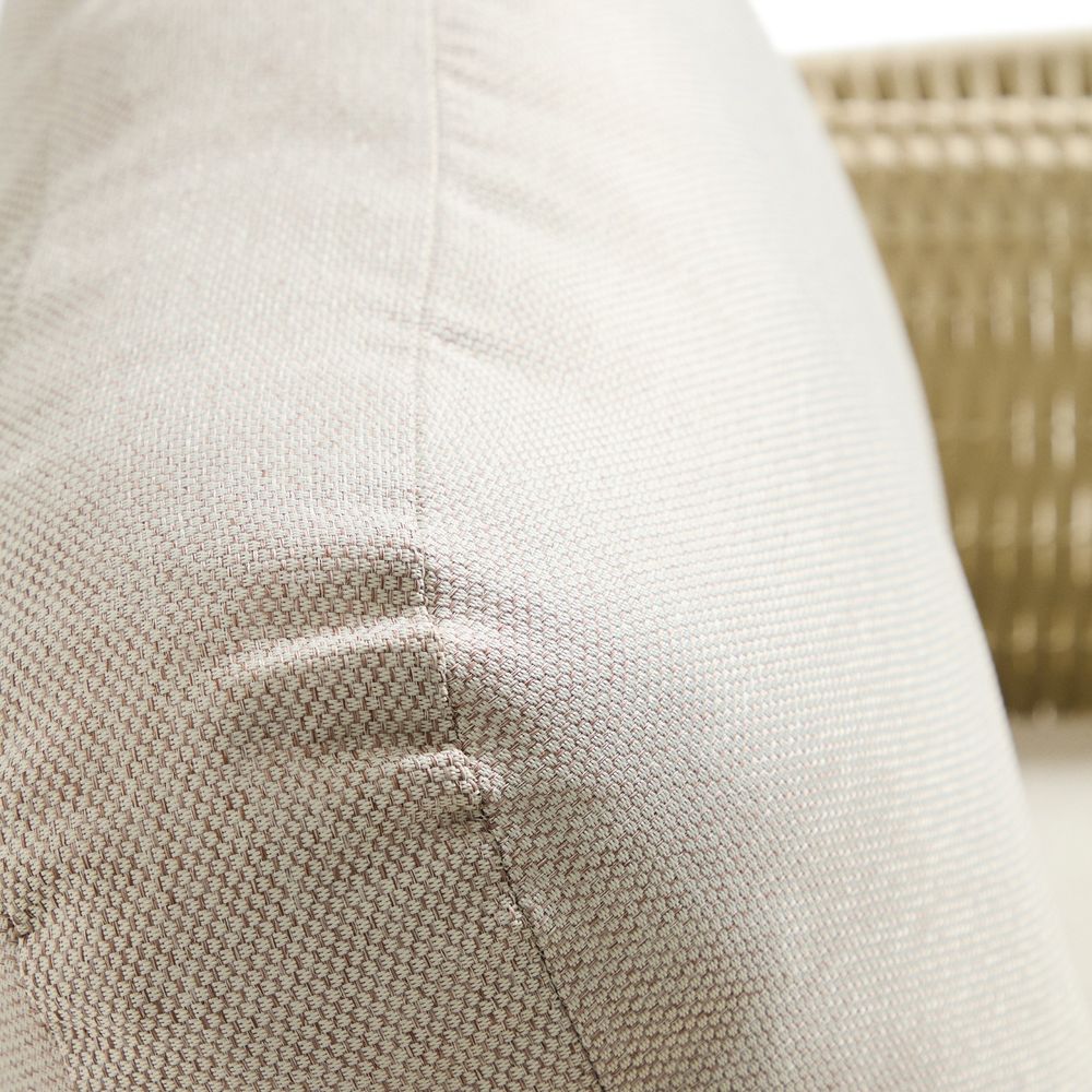 Loungefauteuil ALIPA - Donkergrijs/Massief acaciah KAV O00480RO12