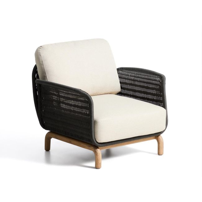 Fauteuil ALIPA - Ecru/Massief acaciahout