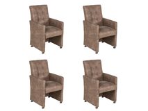 Set van 4 stoelen op wieltjes SAMOA - Preston mocc C-DBF-SA-SET1