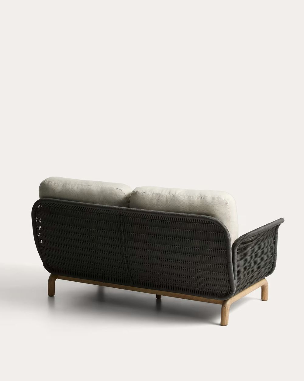 Lounge 2-zit ALIPA - Donkergrijs / Massief accacia KAV O00319RO15