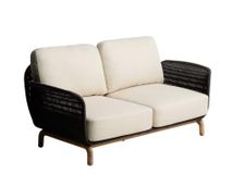 Lounge 2-zit ALIPA - Donkergrijs / Massief accacia KAV O00319RO15