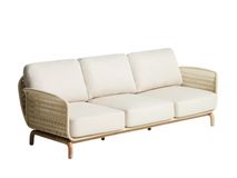 Lounge 3-zit ALIPA - Ecru / Massief acaciahout KAV O00320RO12