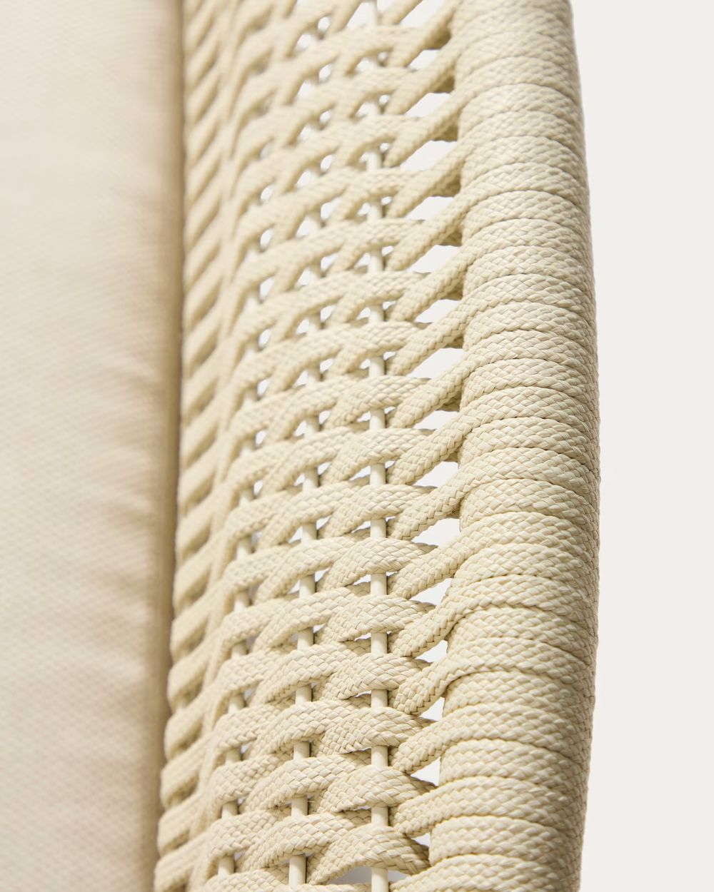 Lounge 3-zit ALIPA - Ecru / Massief acaciahout KAV O00320RO12