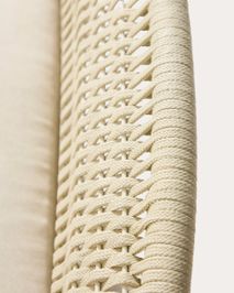 Lounge 3-zit ALIPA - Ecru / Massief acaciahout KAV O00320RO12