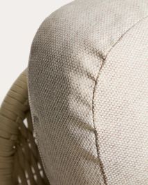 Lounge 3-zit ALIPA - Ecru / Massief acaciahout KAV O00320RO12