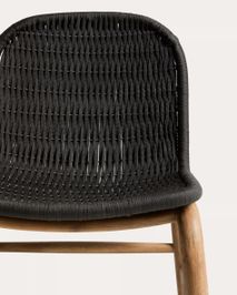 Tuinstoel ALIPA - Donkergrijs / Massief accaciahou KAV O00585RO15