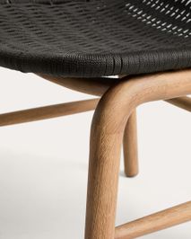 Tuinstoel ALIPA - Donkergrijs / Massief accaciahou KAV O00585RO15