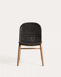 Tuinstoel ALIPA - Donkergrijs / Massief accaciahou KAV O00585RO15