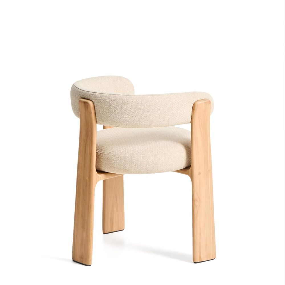 Tuinstoel GRANITE - Beige/Massief teakhout KAV O00359FA12