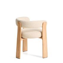 Tuinstoel GRANITE - Beige/Massief teakhout KAV O00359FA12