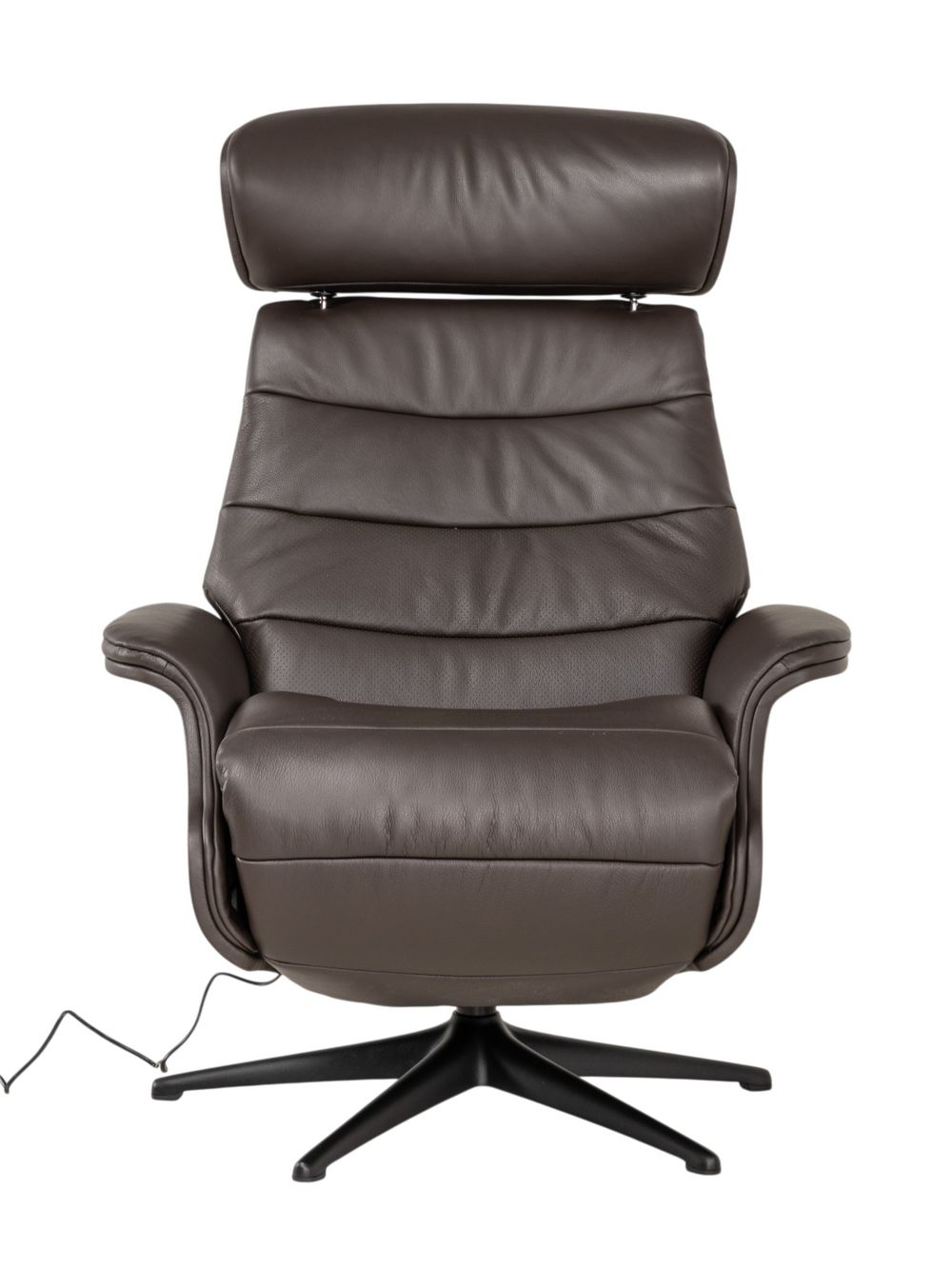 Elektrische relaxfauteuil MARINA - Leder donkerbru THC-15-000007-S-DBZ