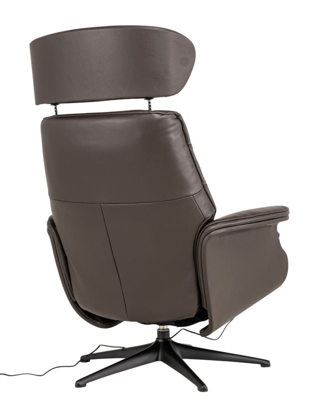 Elektrische relaxfauteuil MARINA - Leder donkerbru THC-15-000007-S-DBZ