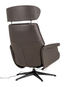 Elektrische relaxfauteuil MARINA - Leder donkerbru THC-15-000007-S-DBZ