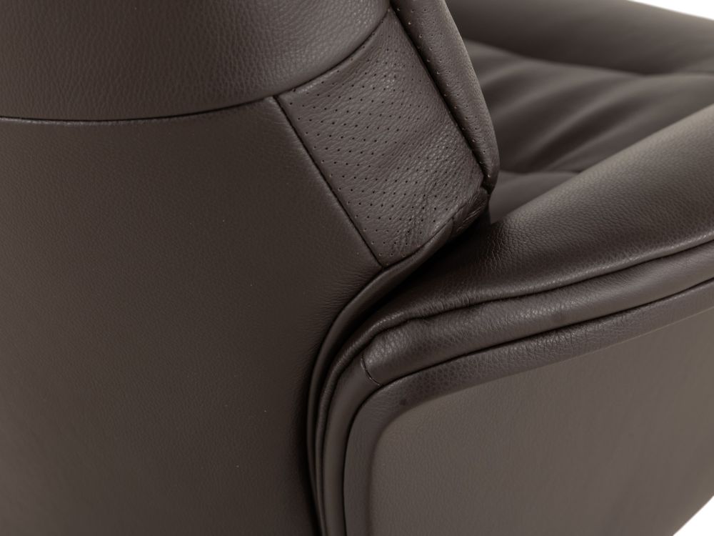 Elektrische relaxfauteuil MARINA - Leder donkerbru THC-15-000007-S-DBZ