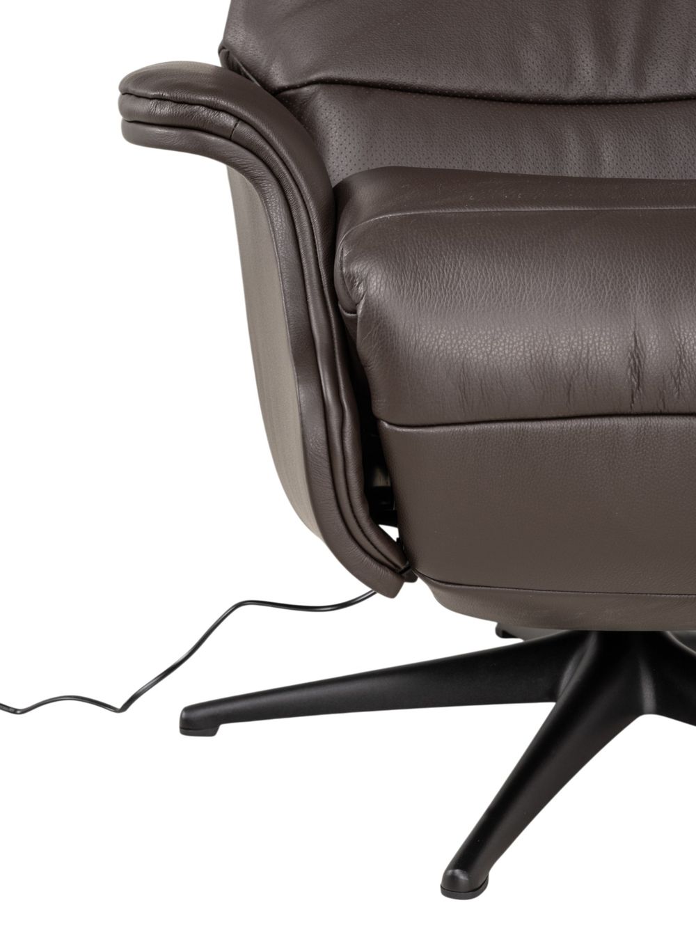 Elektrische relaxfauteuil MARINA - Leder donkerbru THC-15-000007-S-DBZ