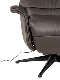 Elektrische relaxfauteuil MARINA - Leder donkerbru THC-15-000007-S-DBZ