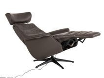 Elektrische relaxfauteuil MARINA - Leder donkerbru THC-15-000007-S-DBZ