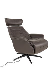 Elektrische relaxfauteuil MARINA - Leder donkerbru THC-15-000007-S-DBZ