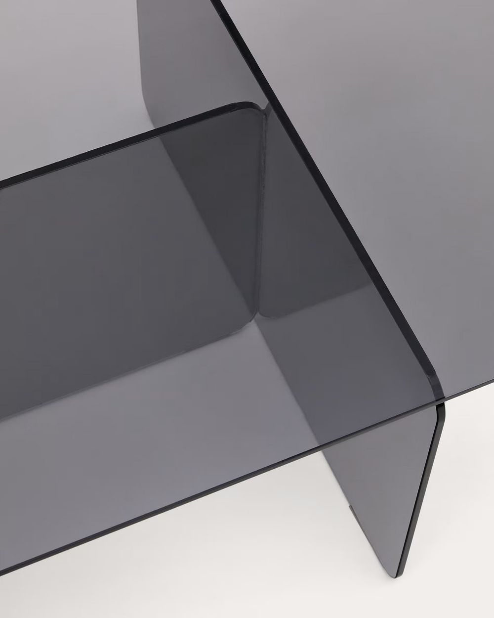 Salontafel ZAREN - Grijs glas KAV T0600067CC26