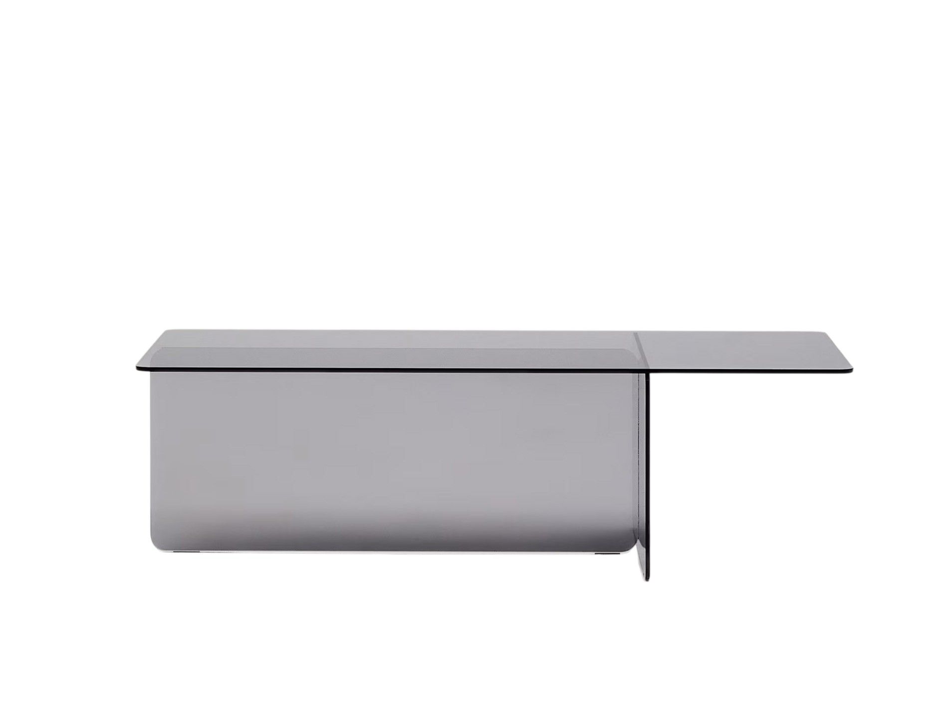 Salontafel ZAREN - Grijs glas