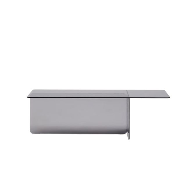 Salontafel ZAREN - Grijs glas