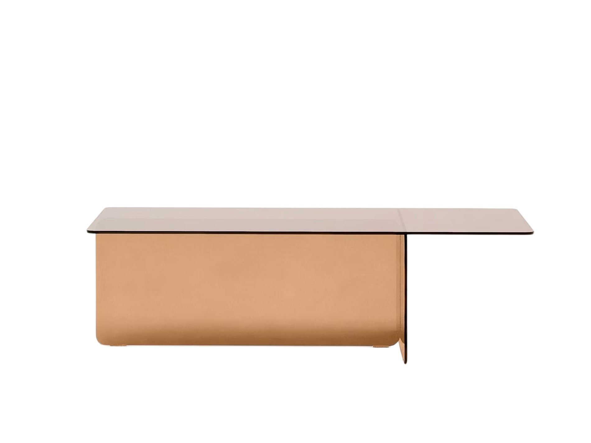 Salontafel ZAREN - Grijs glas