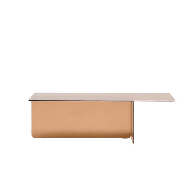 Salontafel ZAREN - Grijs glas