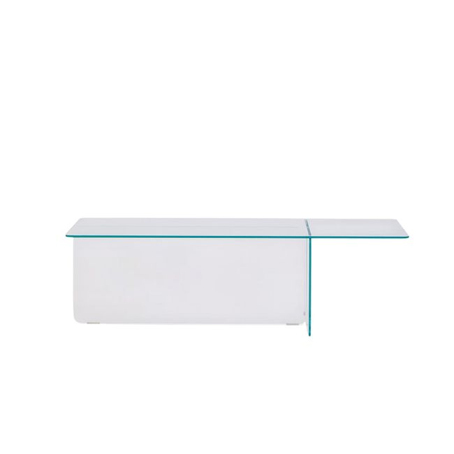 Salontafel ZAREN - Grijs glas