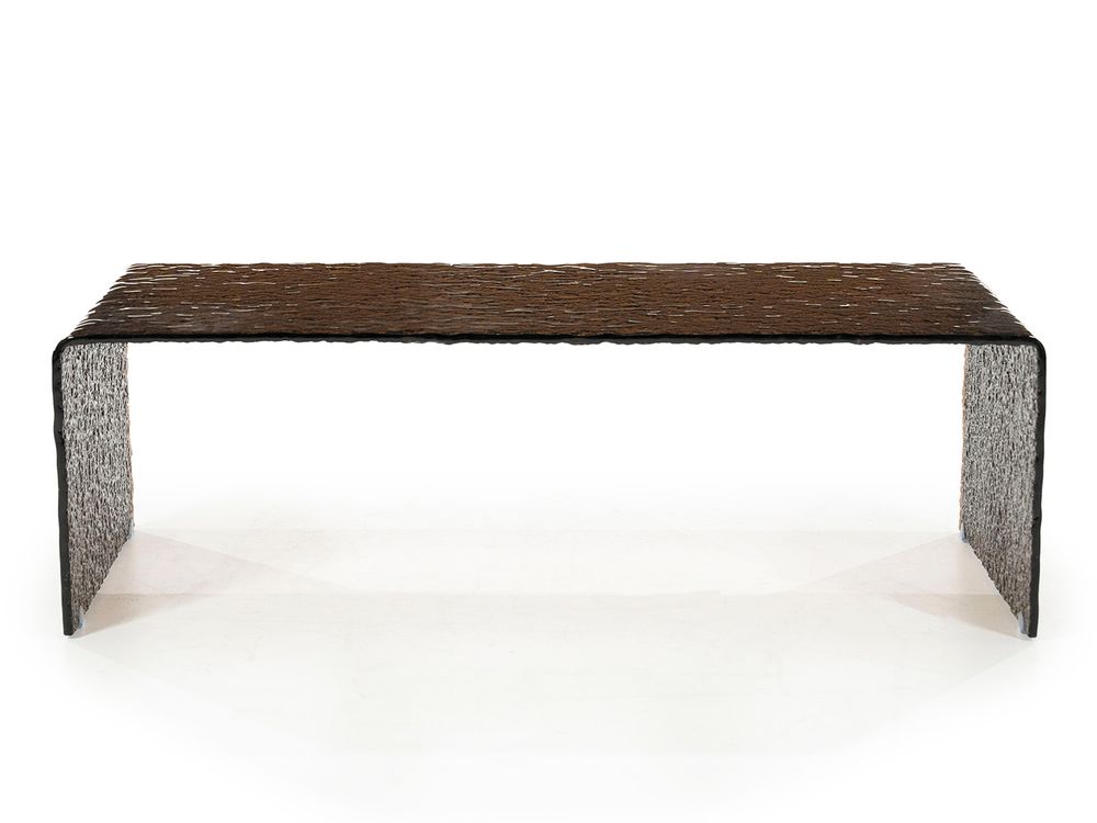 Salontafel RIPPLE - Bruin glas BBO 250059