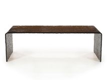 Salontafel RIPPLE - Bruin glas BBO 250059